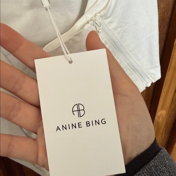 Anine Bing Dione White Dress. NWT L 100% cotton - Picture 6 of 9